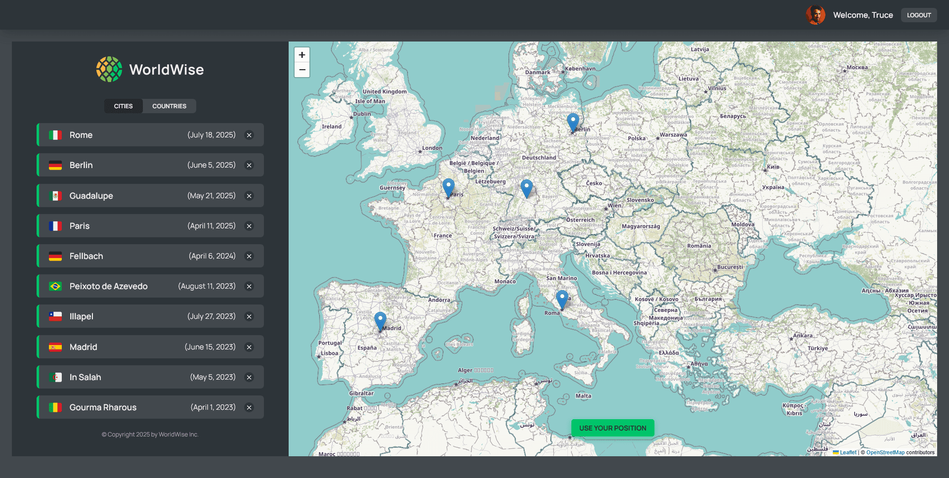 Worldwise Interactive Travel App preview