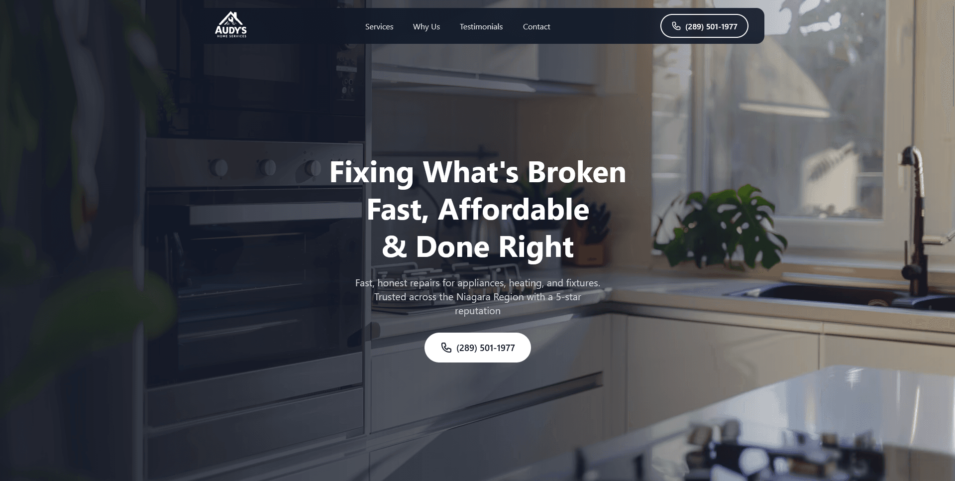 Audy's Home Services Website preview